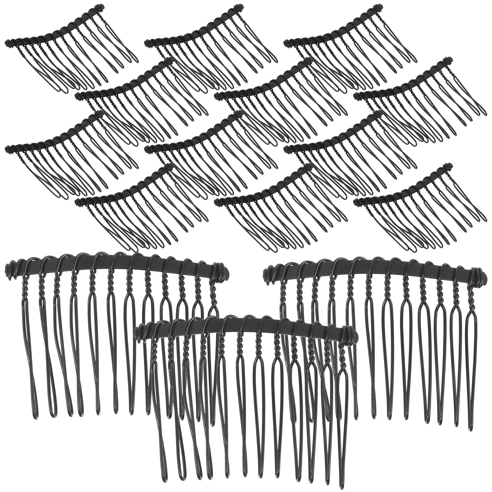 25Pcs 금속 와이어 헤어 빗 클립 멀티 톱 디자인 헤어 액세서리 신부 결혼식을위한 매일 사용 장식 사이드 빗