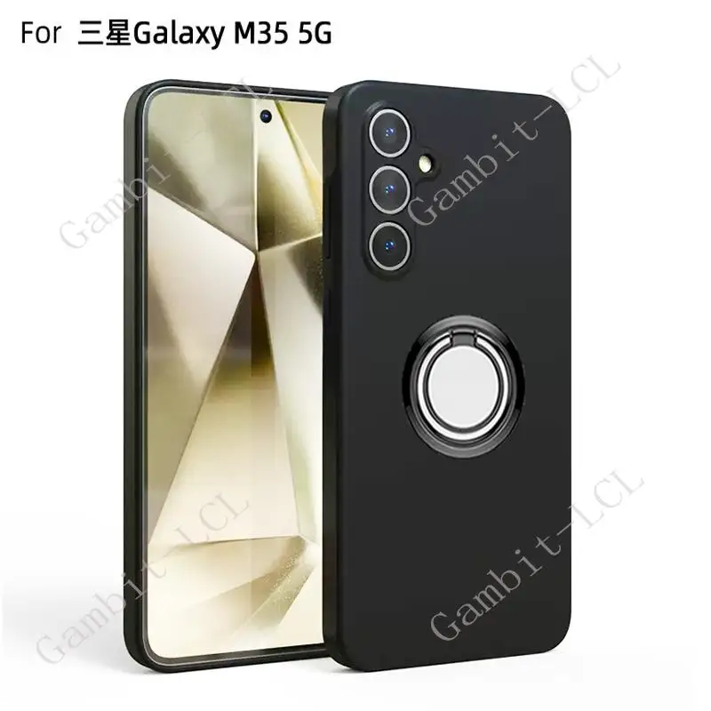 Stylish Back Ring Holder TPU Soft Silicone Phone Case Cover