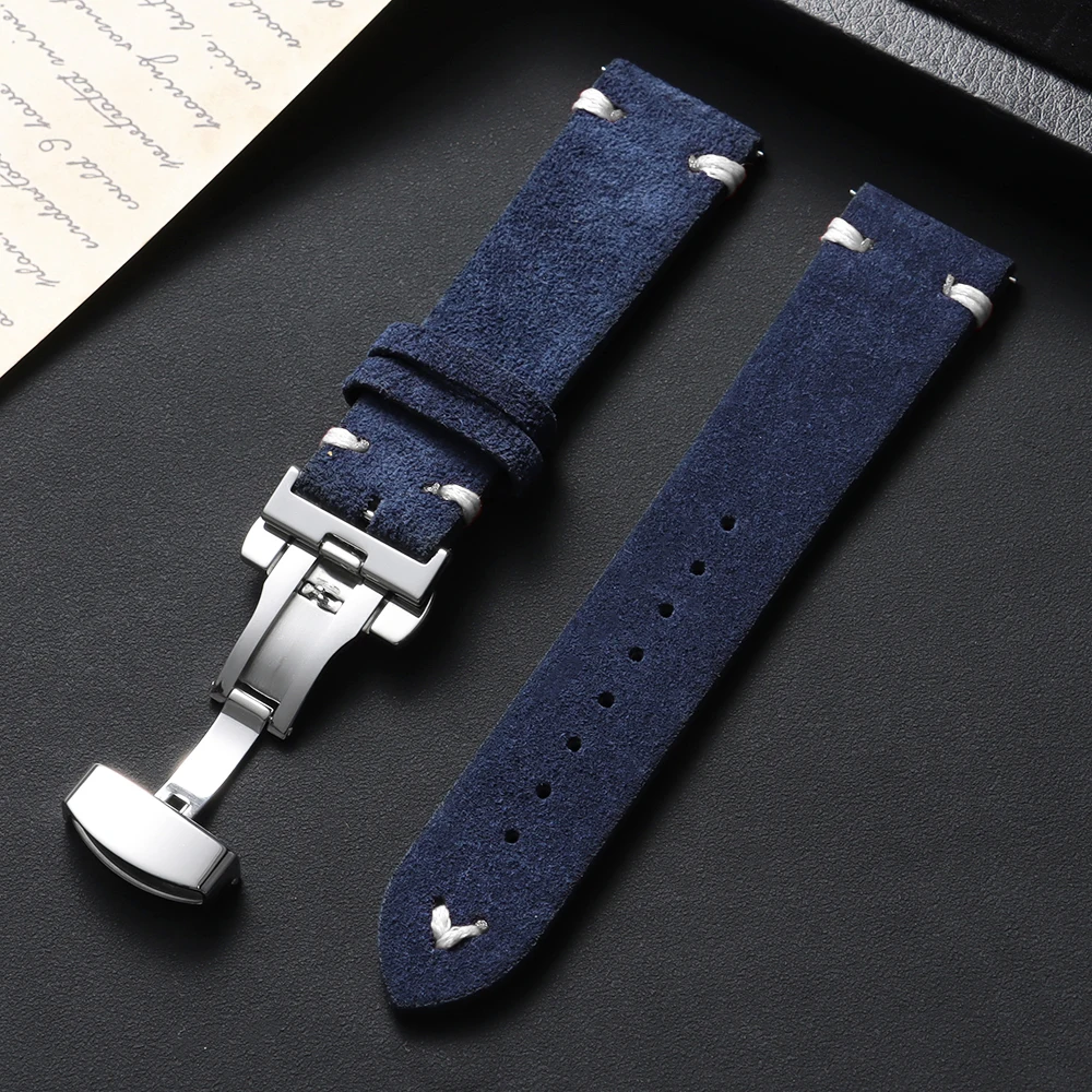 Premium Suede Leather Watch Strap in Multiple Sizes - Universal Fit Bracelet