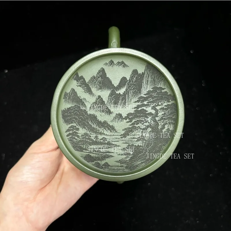 300ml Raw Ore Azure Mud Beauty Teapot Handmade Yixing Purple Clay Tea Pot Tradition Filter Tea Set Chinese Tea Ceremony Gifts