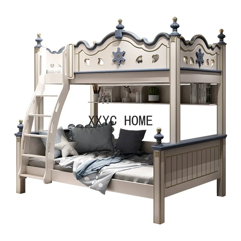 Luxury Bunk Children Beds Bedroom Girl Modern Children Beds Storage Wooden Camas Infantiles Kids Bed Set Furniture BL50CB