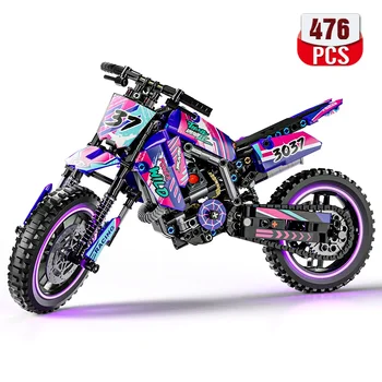 Motorcycle Toy Building Block Set STEM Construction Kit for Boys, Girls and Adults Collectible Motorcycle Models 476 Pieces 1