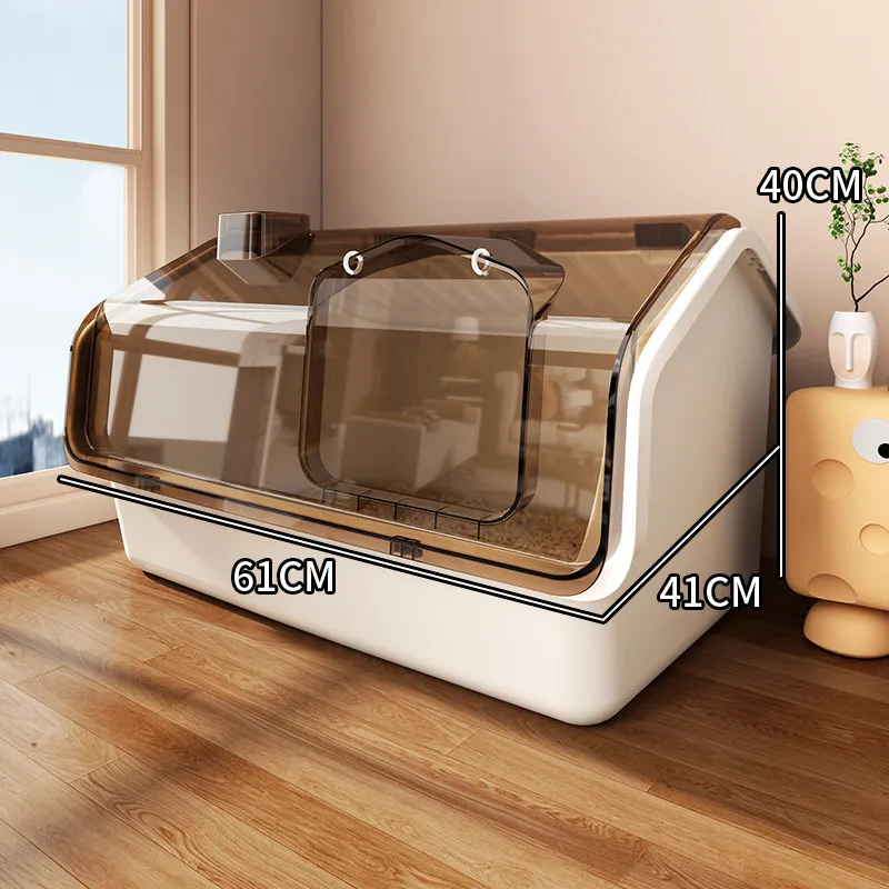 Automatic Self Cleaning Cat Litter Box For Large Cats Odor Control_voghion.com