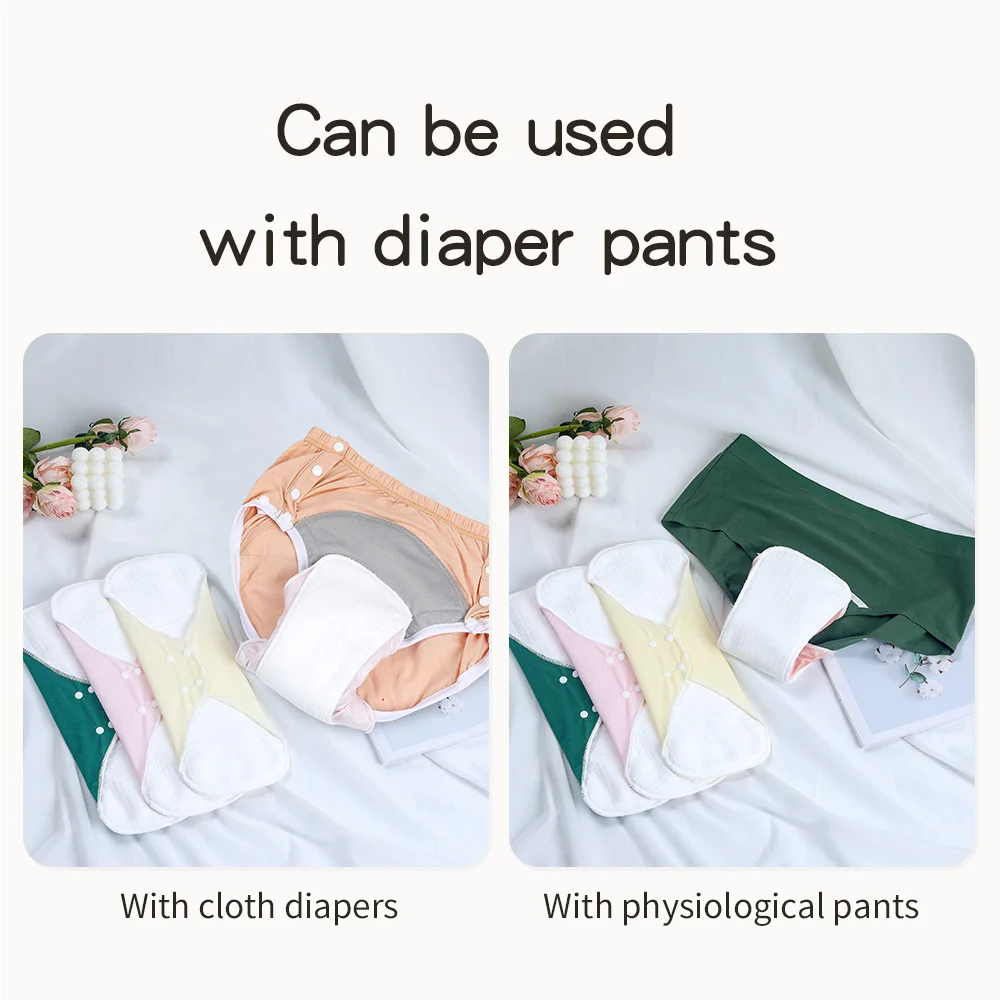 Eco-Friendly Reusable Cotton Sanitary Pads - High Absorbency and Leak-Proof