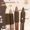 4Pcs Cute Cartoon Capybara Pressing Neutral Pen School Supplies Aesthetic Stationery Kawaii Gel Pens Quick Drying 0.5mm Pen 3