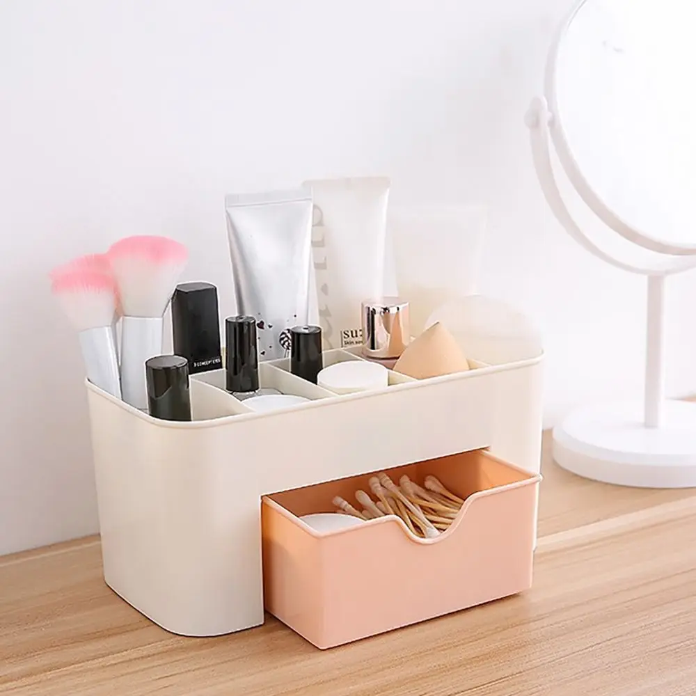 New Double Layer Makeup Organizers Plastic Multiple Colors Cosmetic Drawers Boxe Organizer 3