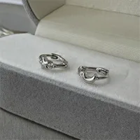 Korean Fashion Star Moon Hoop Earrings For Women Unique Asymmetric Zirconia Silver Color Ear Piercing Jewelry Gift Trend 2025 2