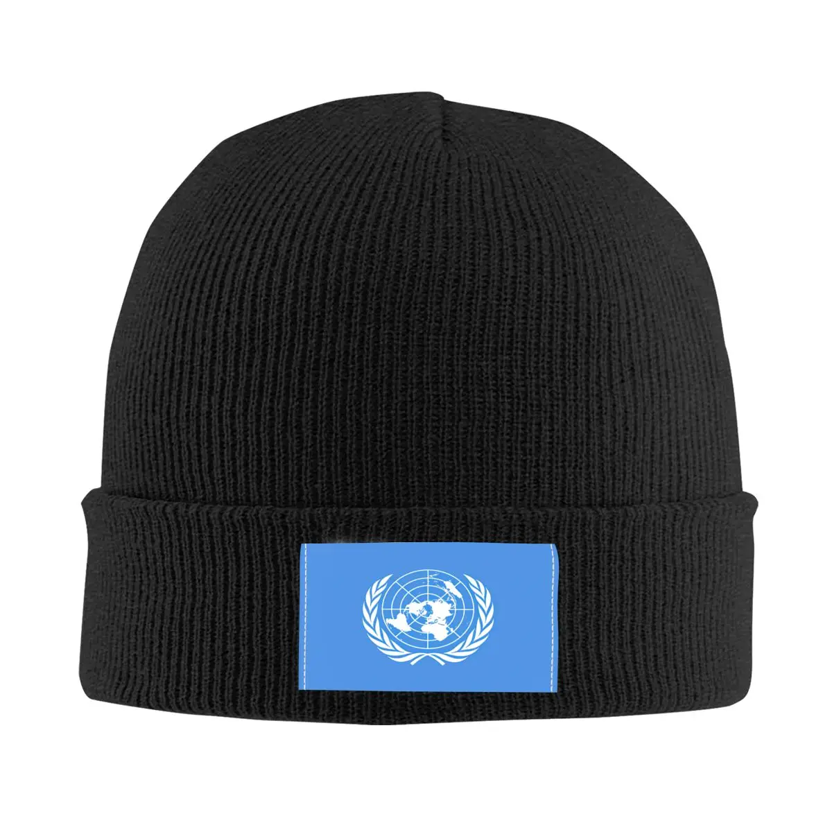 

The United Nations Flag Authentic Version Knit Hat Cap Knitted Beanie Hat Beanies Cap Unisex Hipster