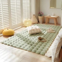 Fluffy Imitation Rabbit Fur Soft Plush Rug Bubble Carpet Non-Slip Sofa Cushion for Living Room Kids Bedroom Decor Home Mat 1