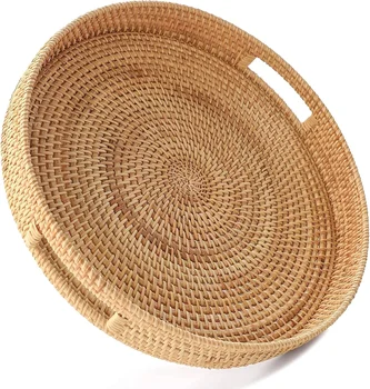 Natural Rattan Serving Tray 1