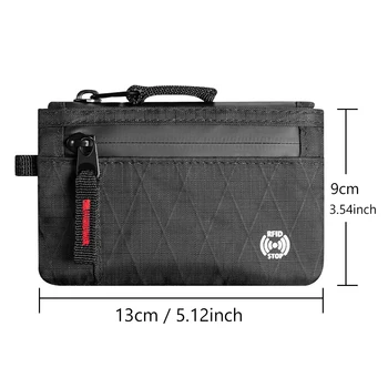 Edc Fashionable Rfid Anti-Theft Ultra-Thin Wallet | Unisex Zipper Coin Purse | Multi-Compartment Credit Card Holder, Portable and Lightweight Carry-On Accessory 3