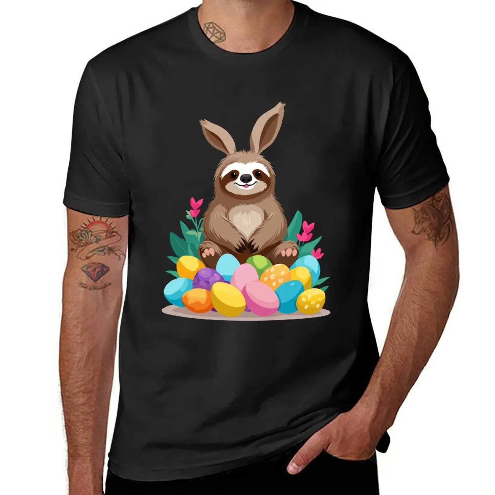 

Funny Sloth Easter Bunny Sweet Iconic T-Shirt blanks sublime plain customizeds mens white t shirts