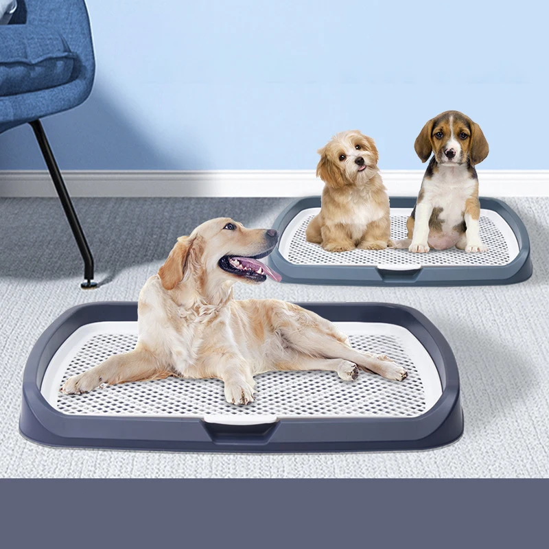 

Large Dog Toilet Pad Tray With Column Detachable Dog Pet Fence Training Toilet Pets WC Toilet Cleaning Potty Puppy