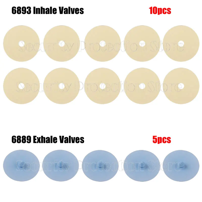 Respirator Accessory 5-10pcs 6893 Inhale Valves 6889 Exhale Valves Silica Gel 6200 Mask Accessories Replace For 6200/7502/6800 Respirator