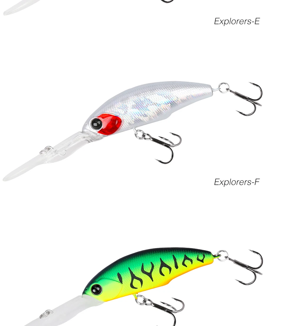 TSURINOYA Dive 2-4m Suspending Minnow 57mm 8,3g EXPLORERS 57SP Long Casting Pike Bass Angelköder Künstlicher harter Köder Jerkbait – Detail 25