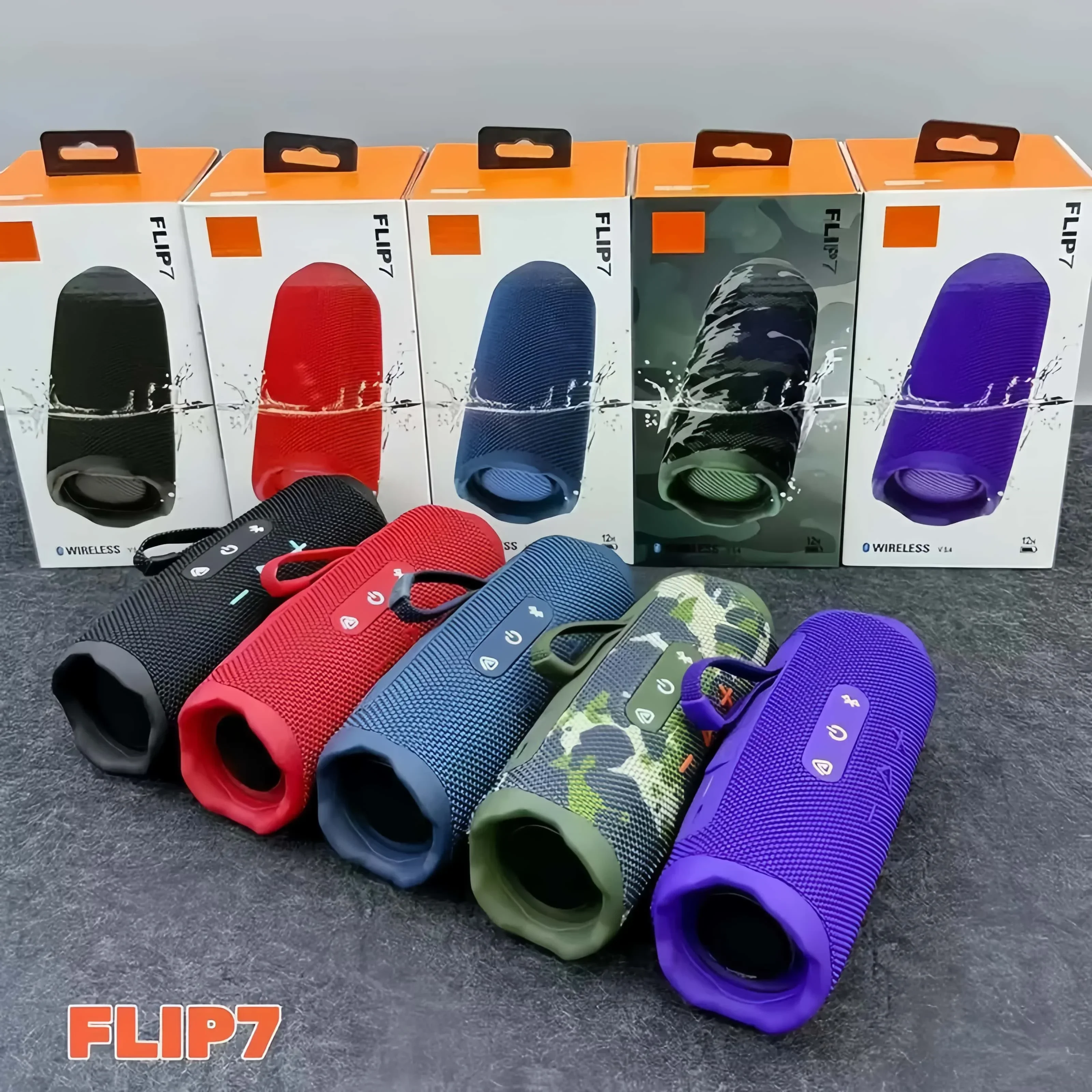 Flip 7 مكبر صوت بخاصية البلوتوث قابل للنقل مضخم صو...