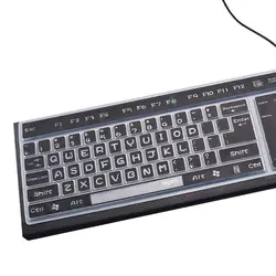 Universal Desktop Keyboard Protective Film - Full Coverage Dustproof Keypad Skin (Black)