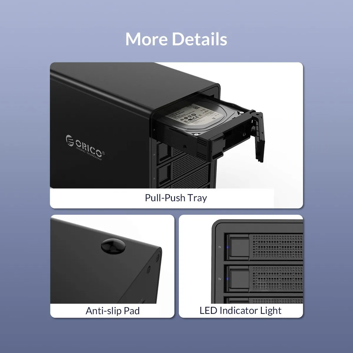 ORICO 35 Series 4 Bay HDD Docking Station 64TB With Raid 10Gbps 150W Built-in Power Hard Drive Case For 2.5 3.5 Inch Hard Drive 2.5 hdd box