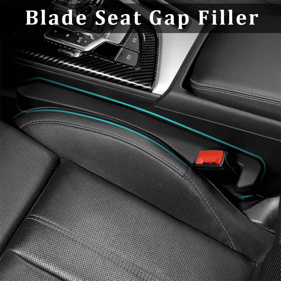 2 Pcs Car Seat Gap Filler Universal Car Gap Pad Car Leather Black Gap  Filler Pad For Most Models Of Cars