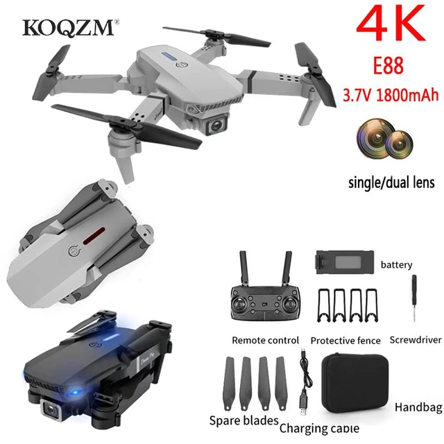 2022 Latest Waterproof Professional RC Drone with 4K Camera Rotation,Drone  with Dual Camera for Kids And Adults, E88 Pro RC Drone 4K Camera Rotation