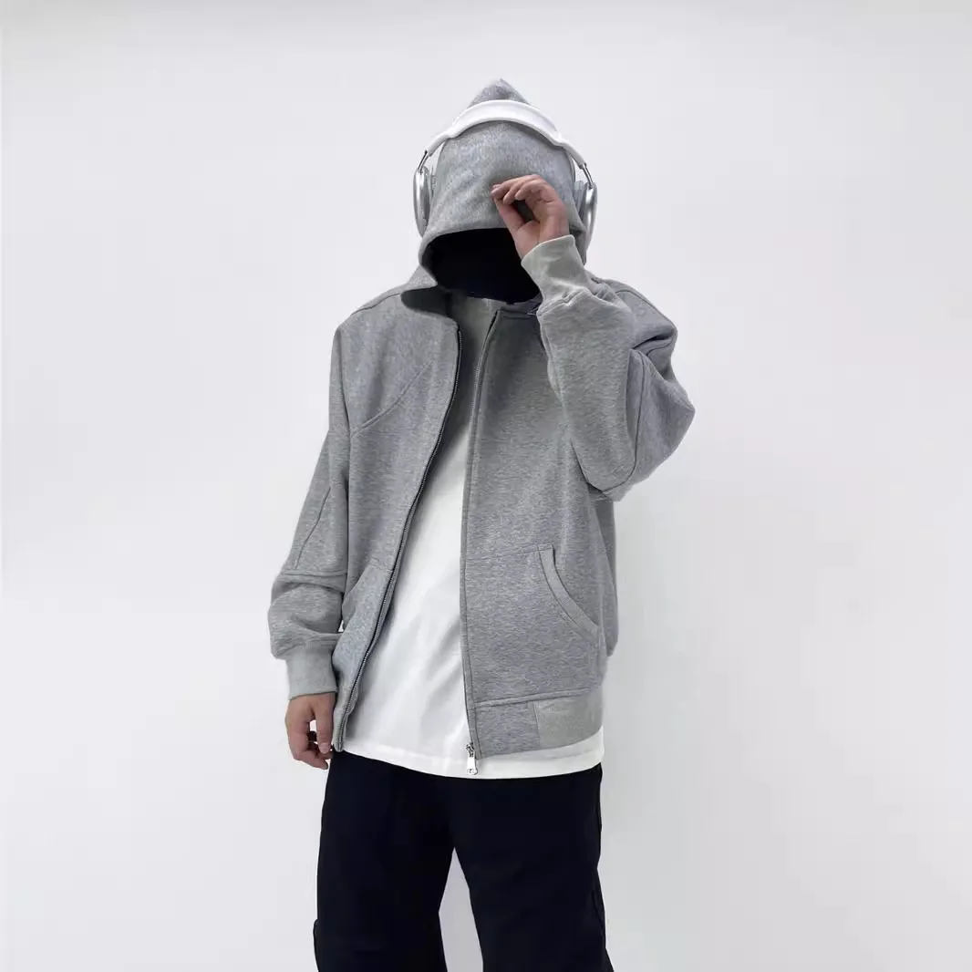 Men's New American Trendy Brand Cleanfit Hoodie Spring/Autumn Heavy Weight Boxy Version Hoodie Solid Color Top