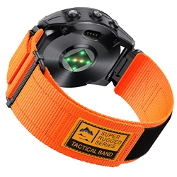 QuickFit 26mm Braided Nylon Watch Strap - 26mm (Orange)