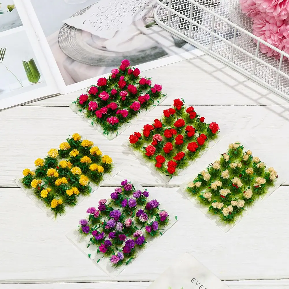 

Mini Flower Cluster Static Grass Tufts Sand Table Layout Scene Model Fairy Garden Wargame Material Micro Landscape Photo Props