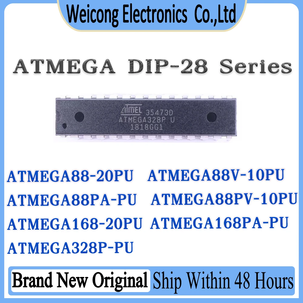 

ATMEGA88-20PU ATMEGA88V-10PU ATMEGA88PA-PU ATMEGA88PV-10PU ATMEGA168-20PU ATMEGA168PA-PU ATMEGA328P-PU ATMEGA IC MCU Chip DIP-28