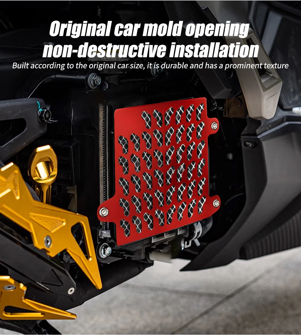 Motorrad Wasser Tank Schutznetz Abdeckung Schutzfolie Aluminium Legierung Zubehör für HONDA PCX ADVENTURE CLICK VARIO150 – Detail 3