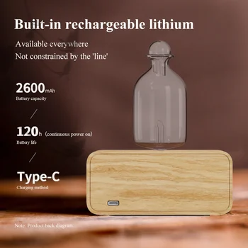 Waterless Aroma Essential Oil Diffuser Rechargeable Wooden Fragrance Electric Scent Diffuser Built-in Battery Nebulizer For Home 1