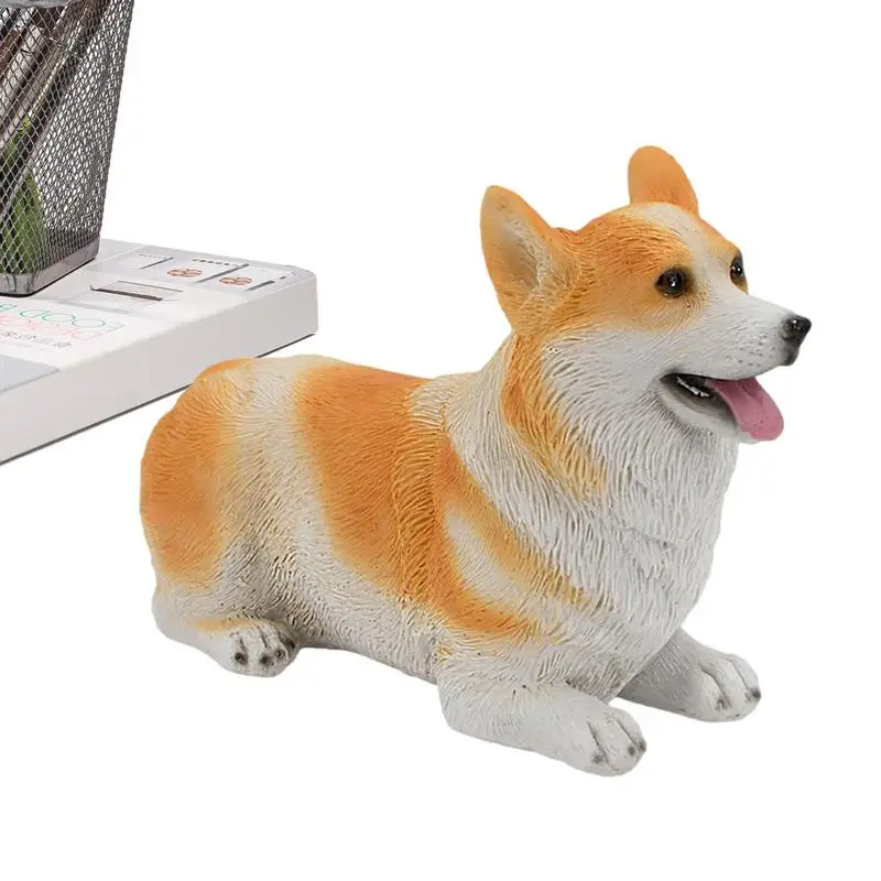 

Миниатюрные фигурки собак, настольная искусственная фигурка сидящей собаки, комнатные Коллекционные фигурки, украшения для собак, реквизит для фотографии