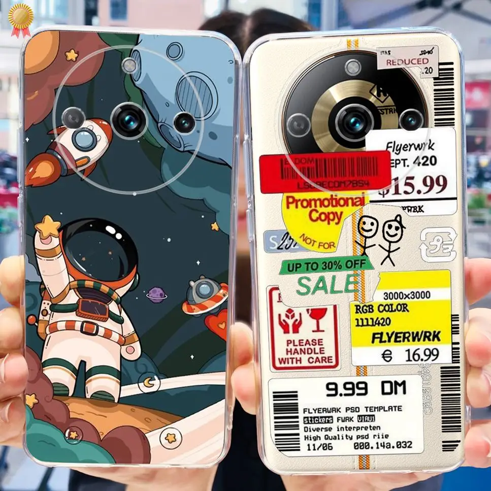 Clear Cute Cartoon Cat Soft Silicone TPU Back Cover