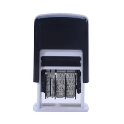 Adjustable DIY Date Stamp with Handle (Ink Not Included) (Black)