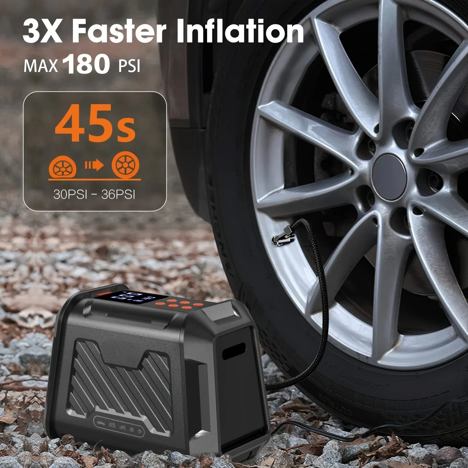 

One of the Best Carmot Tire Inflators: Portable, Efficient, and Cordless Air Compressor for Car, 180 PSI Power, 3X Faster Inflat