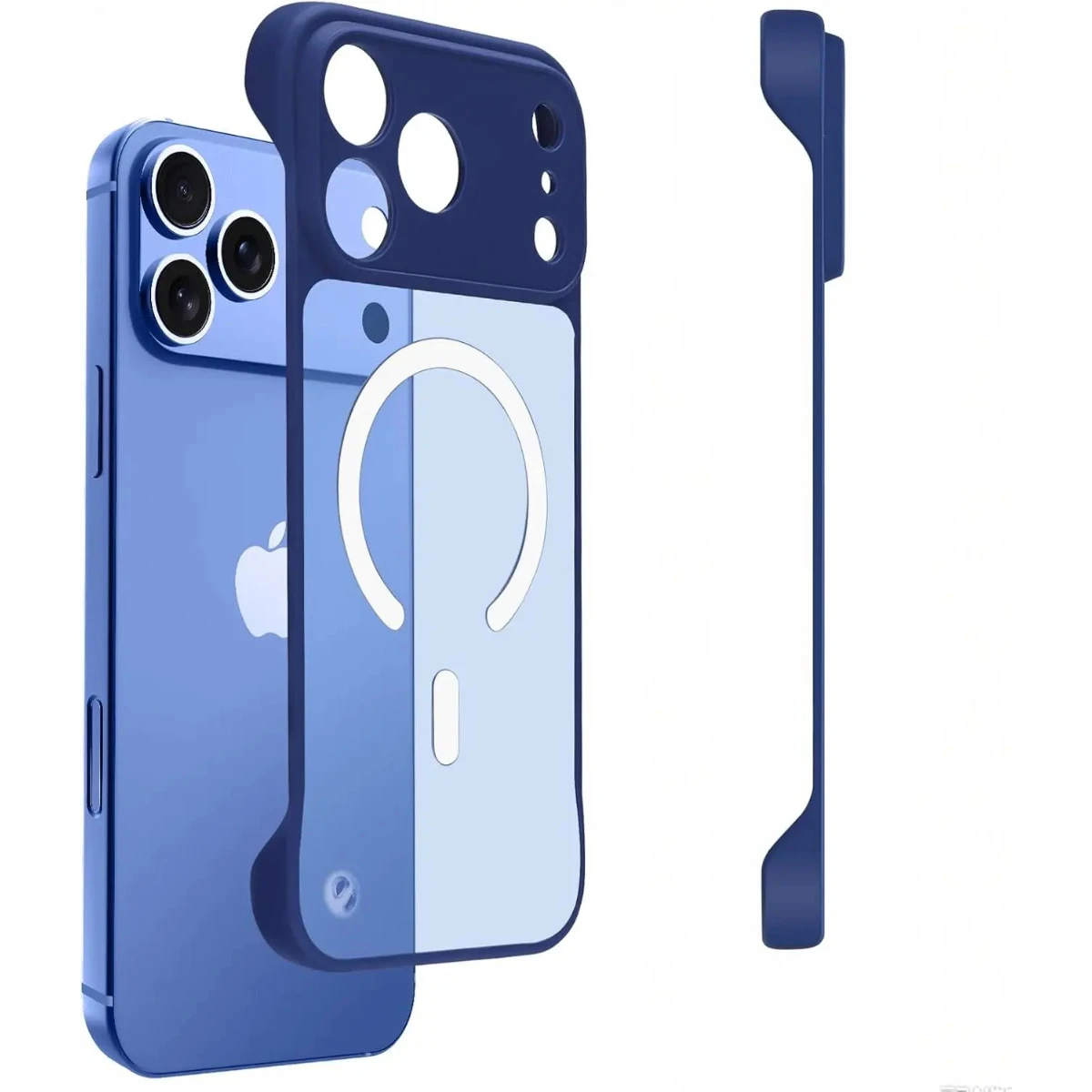 Sleek Magnetic Transparent Matte Phone Case with Anti-Collision Frameless Design