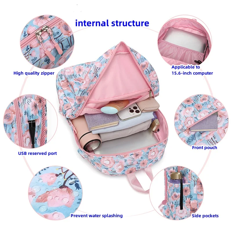 Ecodudo Backpack Set For Teens - Lightweight School Bookbag With Insulated Lunch Bag