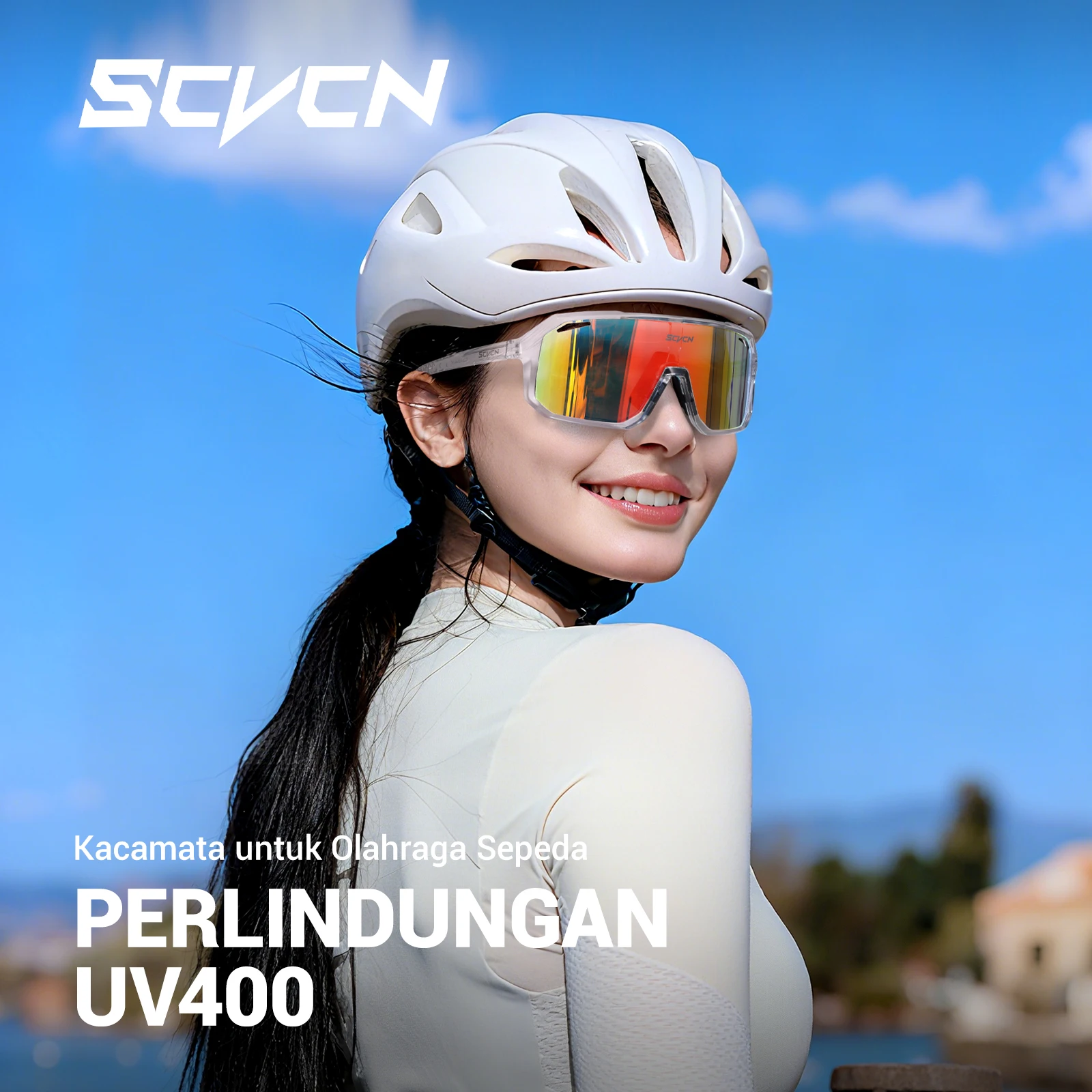 SCVCN Men Women Outdoor Bike Cycling Glasses UV400 Sport Sunglasses Mountain Bicycle Riding Eyewear Driving Fishing Running