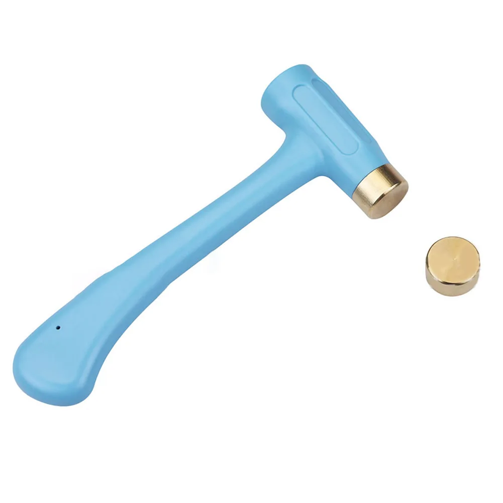 21CM Stamping Hammer Metal Stamping Hammer Brass Head Craft Printing Jewelry Making Tool DIY Hand Tools 3