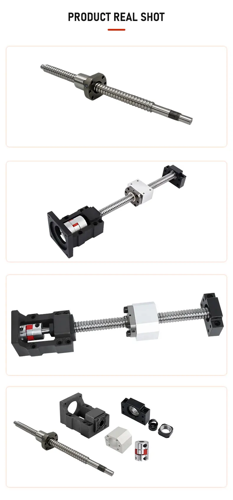 Kugelumlaufspindel SFU3204/3205/3210 L = 1200 mm – 2550 mm + BF25-Unterstützung + HM25-110/130 Gusseisen Nema42/52 + Pflaumenkupplung XB40 * 65 + DSG32H – Detail 12