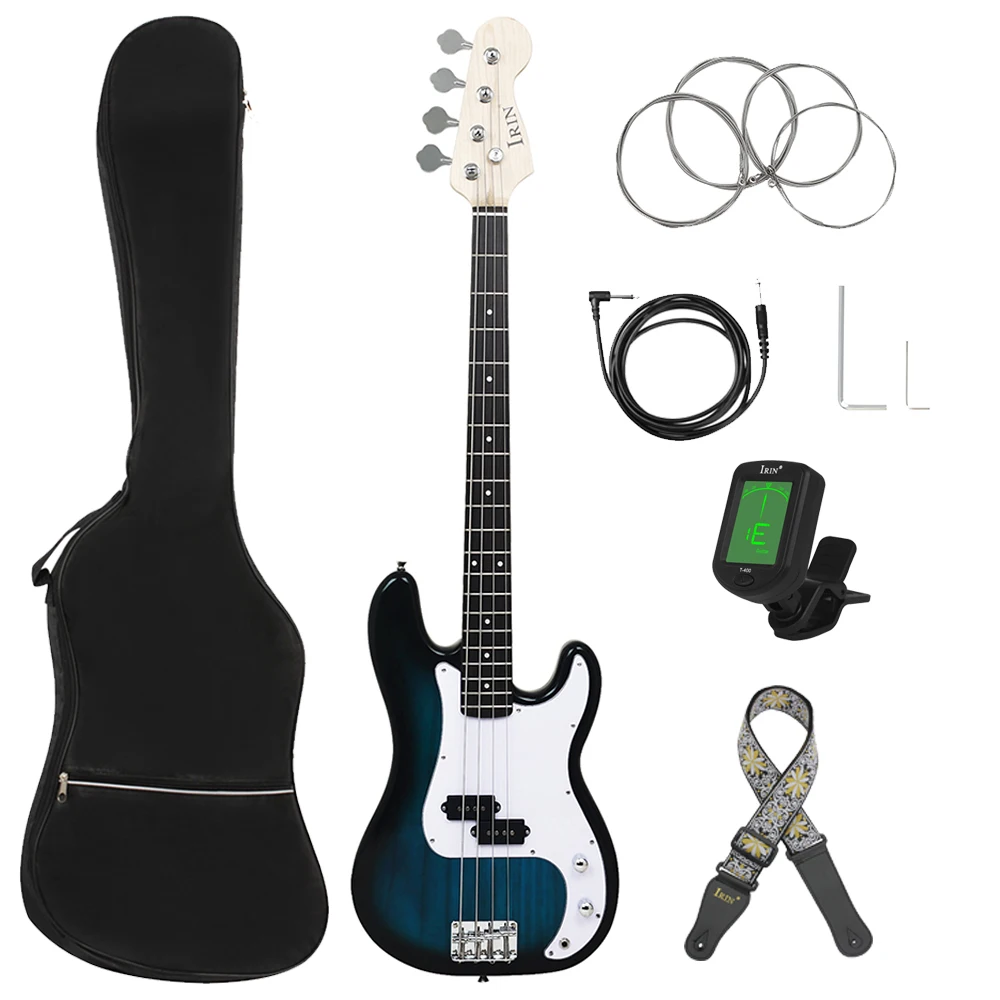 

IRIN 4 Strings Bass Guitar 20 Frets Basswood Body Electric Bass Guitarra With Bag Strings Tuner Cable Guitar Parts & Accessories