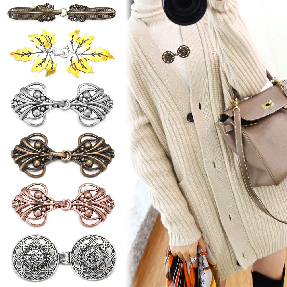Sjaal Cardigan Clips 2 Paar Vintage Vest Kraag
