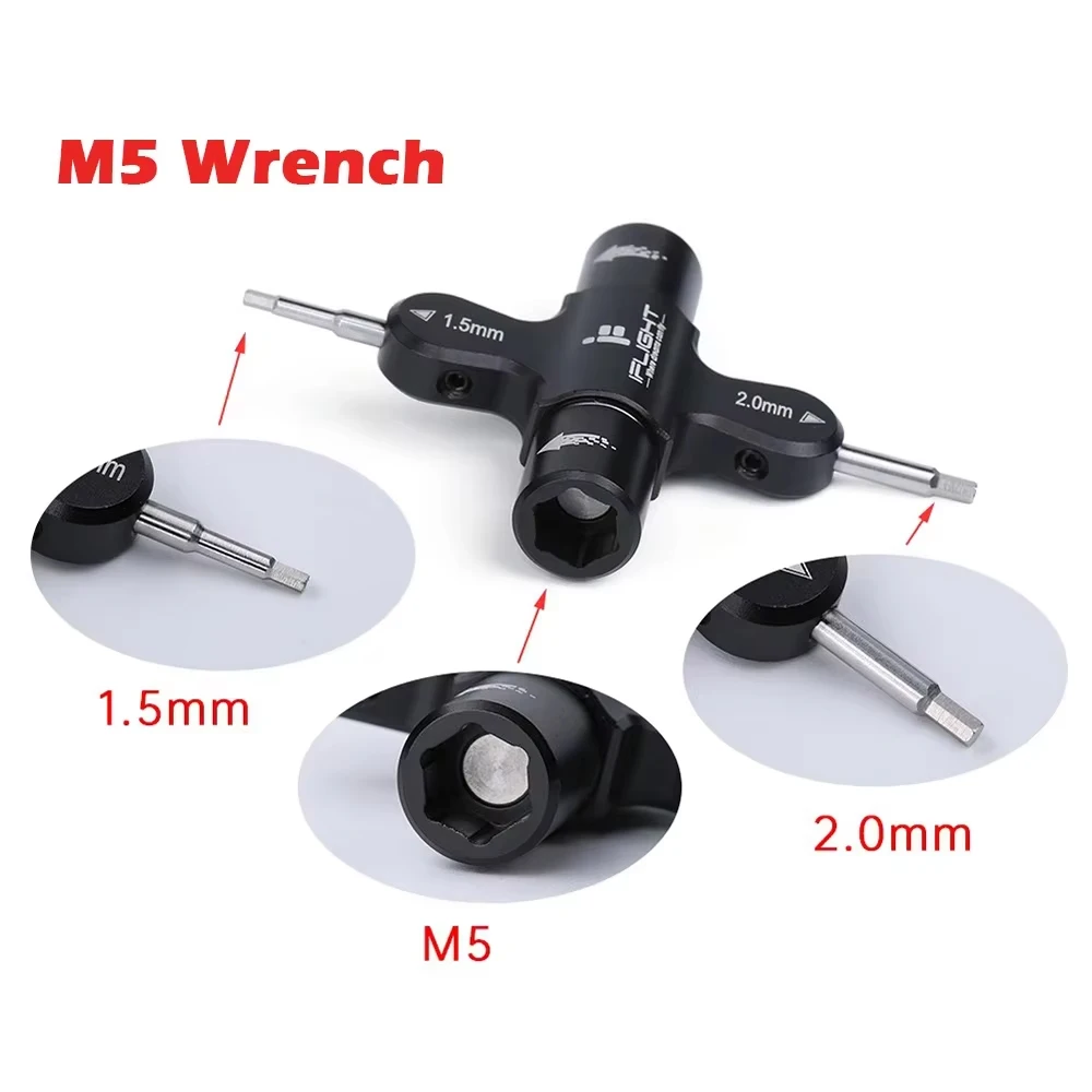 M5 렌치 1.5mm/2mm 드라이버 기존 M2/M3 나사용 단방향 베어링 도구가 내장된 프로펠러 제거 도구