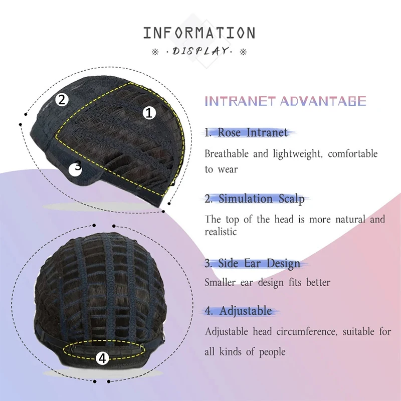 Synthetic Long Ombre Colorful Cosplay Lolita Harajuku Wig With Bangs Natural Wavy Halloween Pink Purple Blue Daily Wigs