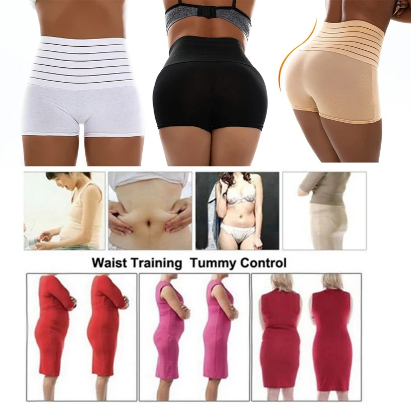 Seamless Safety Shorts Women Body Shaping Underwear Plus Size High Waist Flat Belly Panties Hip Lift Shaper Pants Shapewear waist trainer shapewear panties