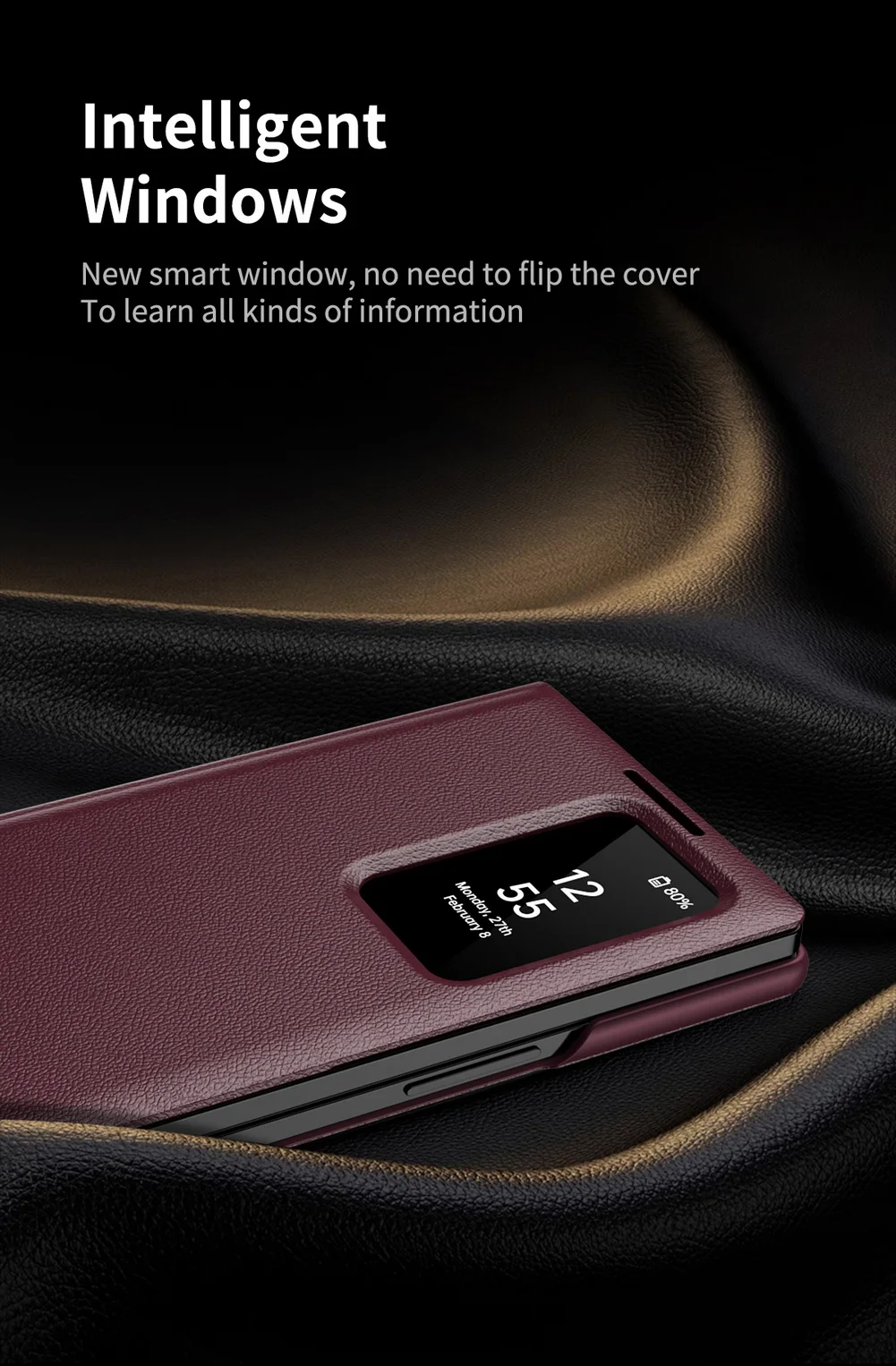 No-Flip Answering Luxury Leather Credit Card Slot Holder Case For Samsung Z Fold 7 fold 7 Galaxy Z Fold 6 5 4 3 Cover | Gaffar India
