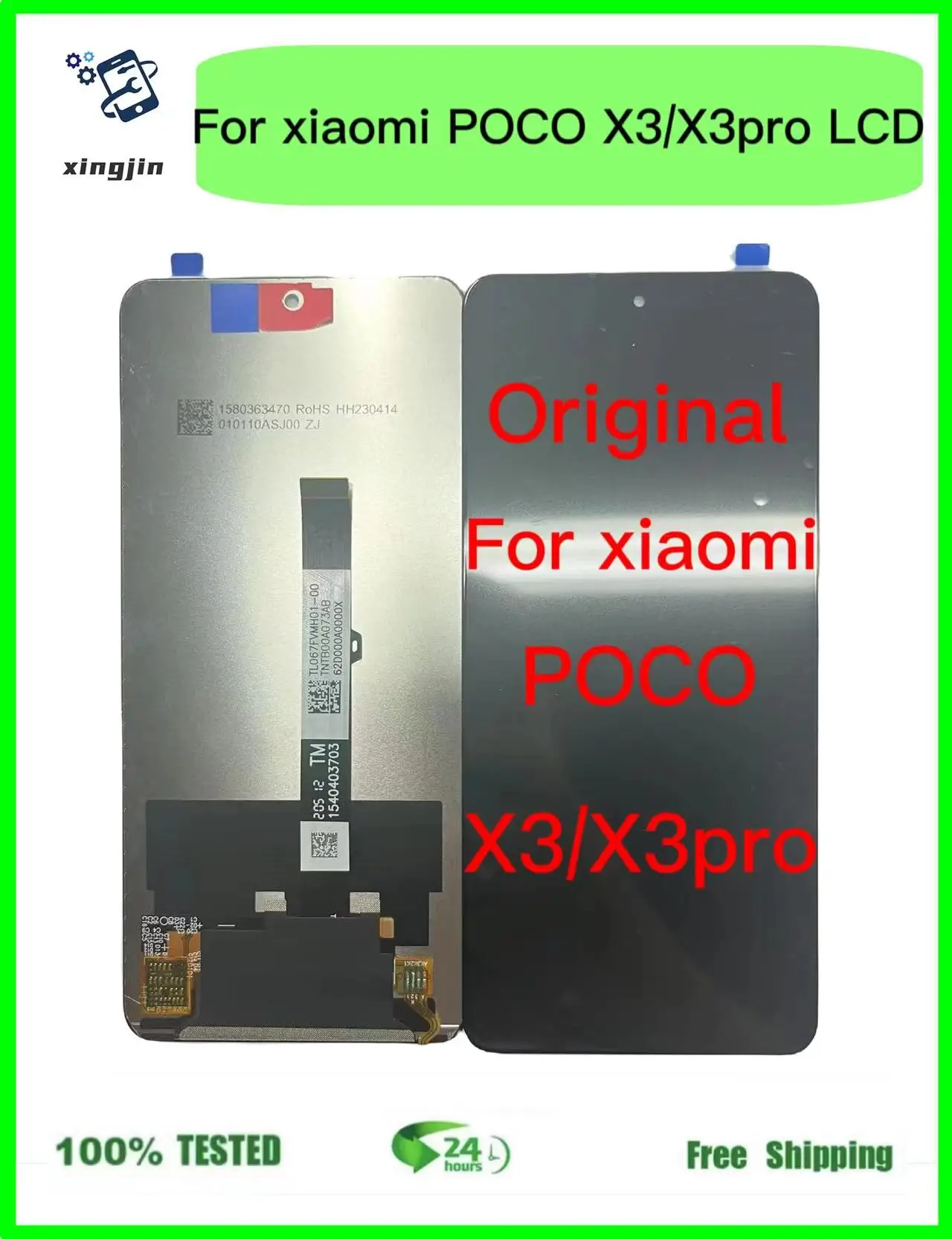 

100% Test For Xiaomi POCO X3 LCD Display Touch Panel Sensor Digitizer Assembly For POCO X3 Pro NFC LCD M2102J20SG Display