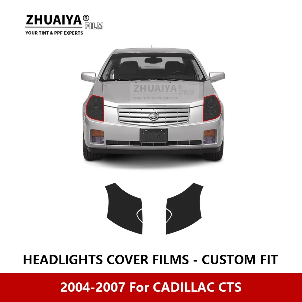 

Для CADILLAC CTS 2004-2007 Автомобильная внешняя фара с защитой от царапин PPF предварительно отрезанная Защитная пленка для ремонта автомобильные наклейки аксессуары