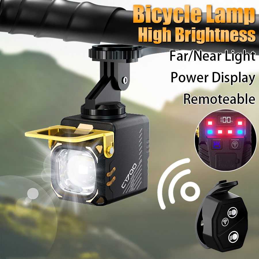 LED Bike Headlight Bicycle rechargeable Hanging Light Waterproof Mountain Bike front torch Cycling Accessory for Night Riding