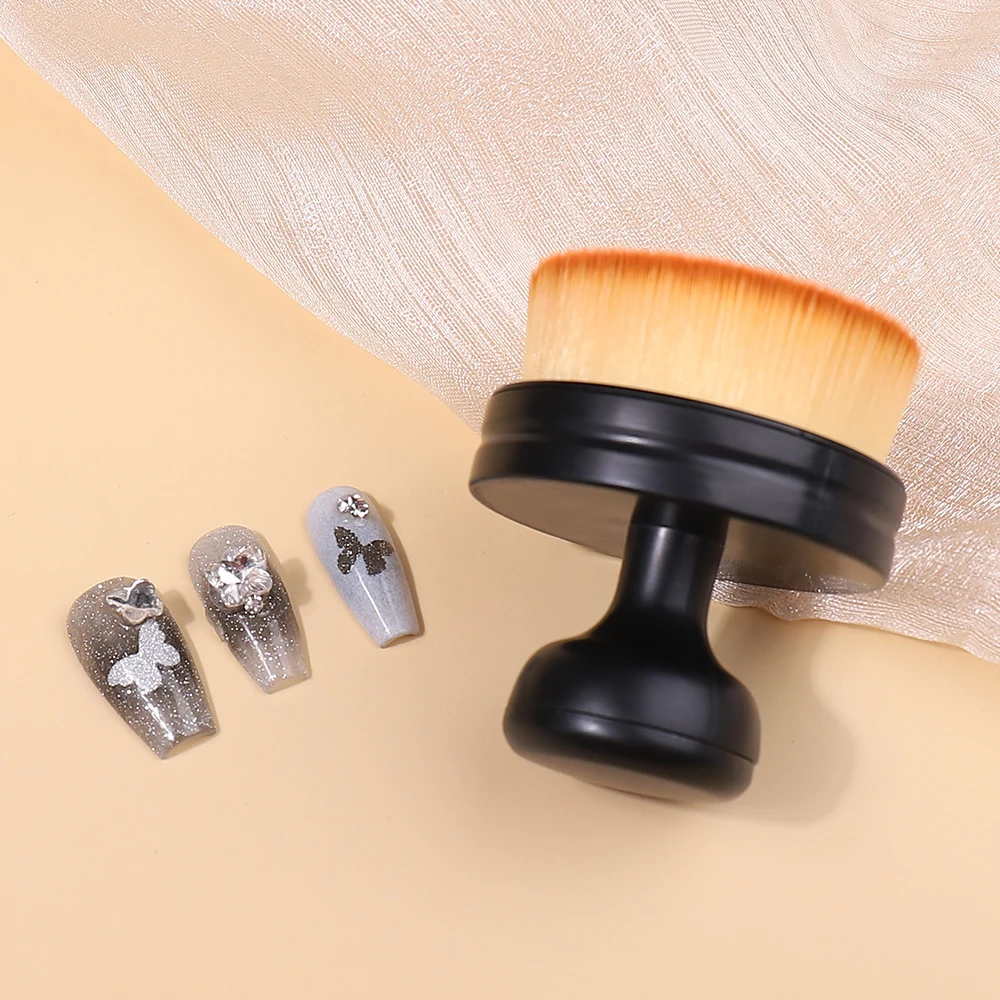 1PCS Simple Push-Pull Nails Art Brush Dust Cleaning Make Up Brush Manicure Accessories equipment Tools 3