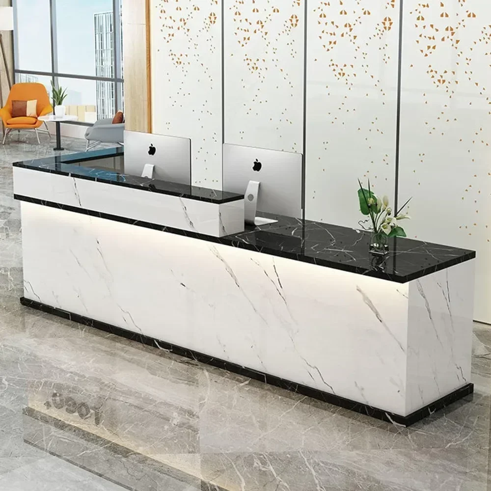 Cashier Company Front Desk Cashier Desk Reception Counter Simple Modern Simple Corner bar Table Company Reception